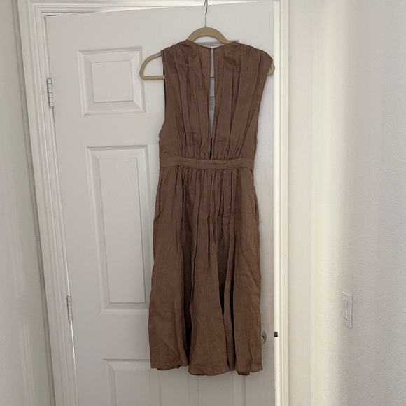 LPA Brown Button-Front Midi Dress - Picture 3 of 4